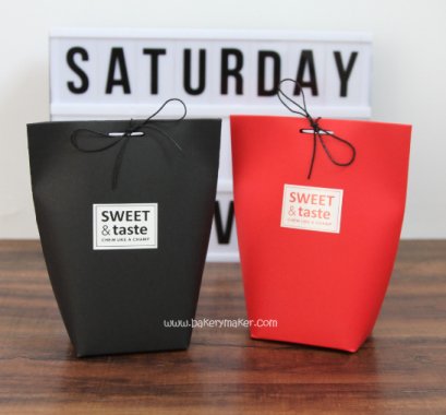 ซองคุกกี้ สีดำ/แดง 5 ใบ